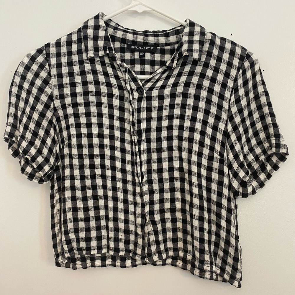 KENDALL AND KYLIE GINGHAM CROP TOP